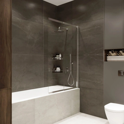 Шторка на ванну слайдер Terminus Ното 01 1500х900 профиль хром от магазина Vanna-Vanna.ru!