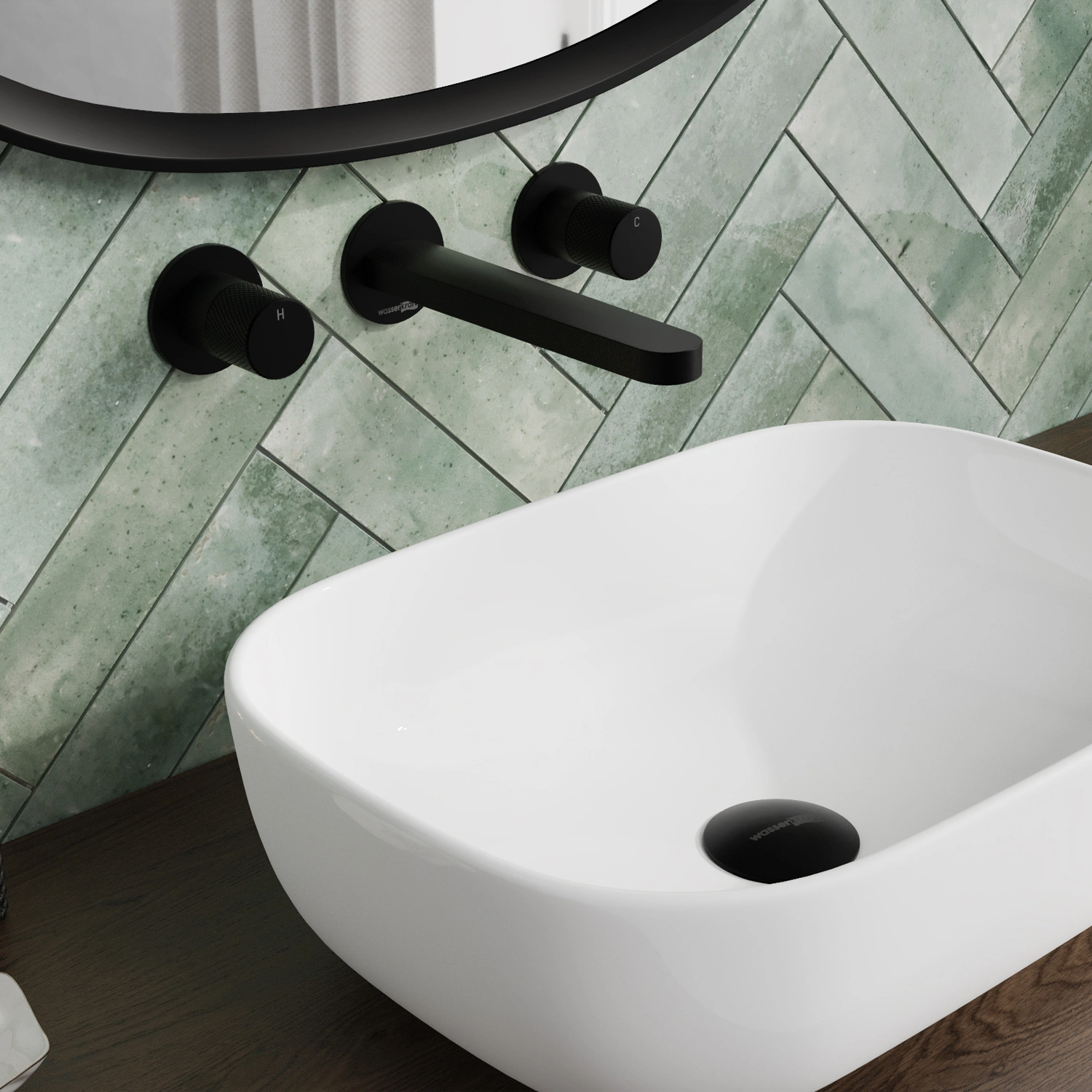Встраиваемый смеситель для раковины WasserKRAFT Fulda 5245 черный Soft-touch от магазина Vanna-Vanna.ru!