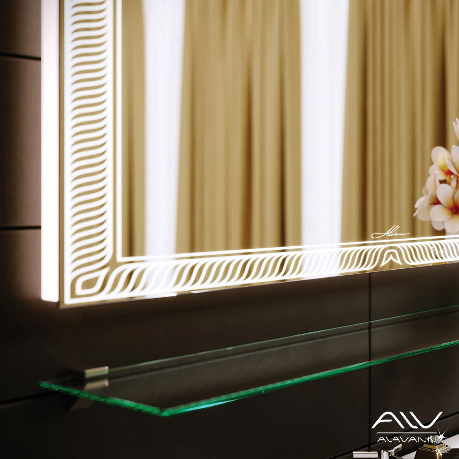 Зеркало Alavann Sonata 70 свет, ИК выключатель от магазина Vanna-Vanna.ru!