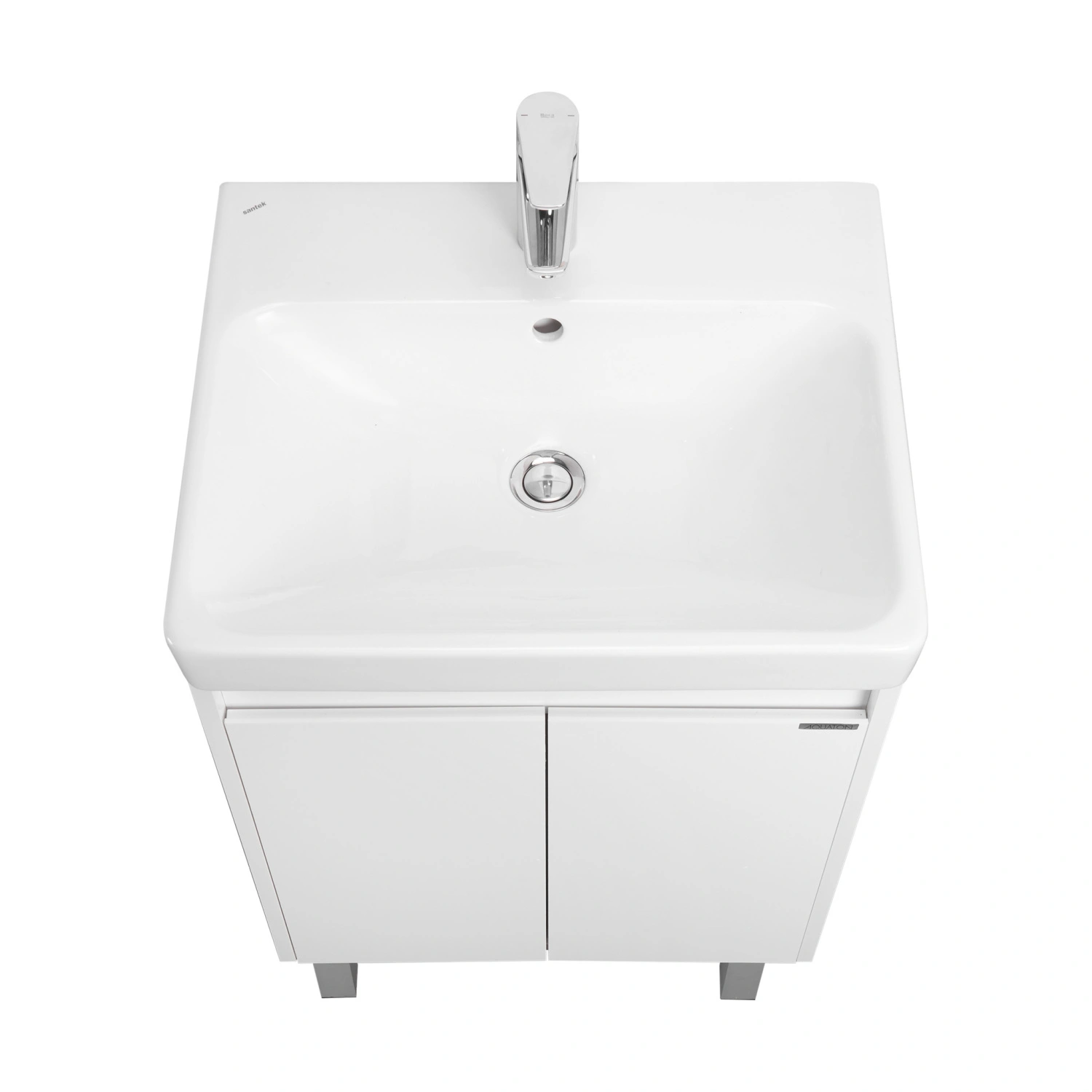 Тумба Aquaton Сканди Doors 55 с раковиной Адриана 55, 2 двери, напольная, белый от магазина Vanna-Vanna.ru!