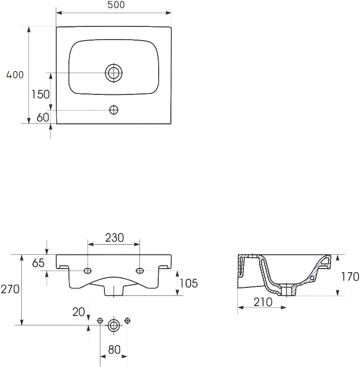 Тумба напольная SanStar Модена 50 с раковиной Moduo 50, белая от магазина Vanna-Vanna.ru!
