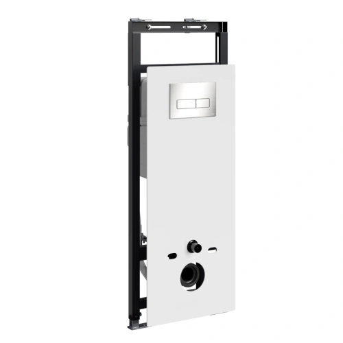 Инсталляция WasserKraft Salm 27TLT.010.ME.WH.BN03 для подвесного унитаза, с кнопкой от магазина Vanna-Vanna.ru!