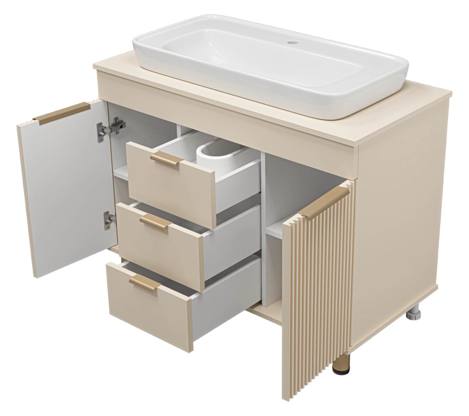 Тумба с раковиной Brevita Enfida 100 бежевый от магазина Vanna-Vanna.ru!
