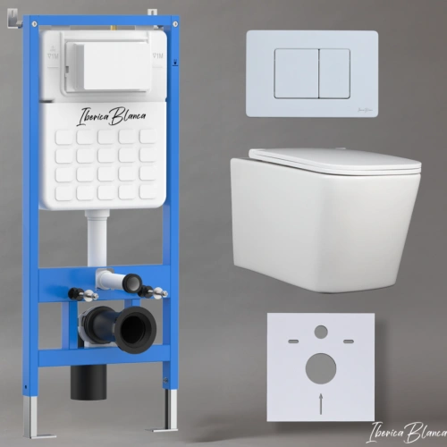 Комплект 3в1 IBERICA BLANCA инсталляция SILENCIO, унитаз TOLEDO ALTO белый, кнопка смыва INOX-C белый матовый (IB001.TLA.234.111) от магазина Vanna-Vanna.ru!