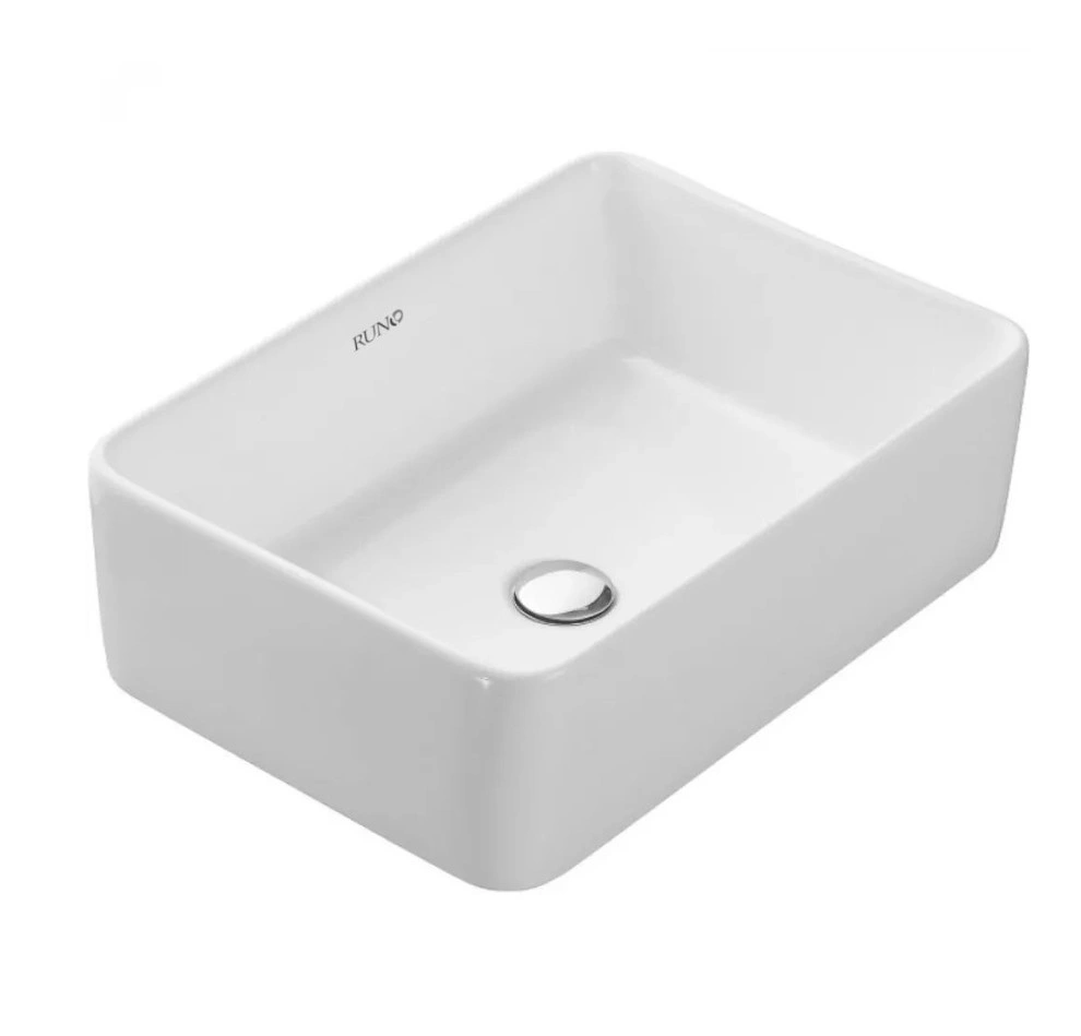 Тумба подвесная Runo Орлеан 70 с раковиной TRE 48, зелёный/дуб