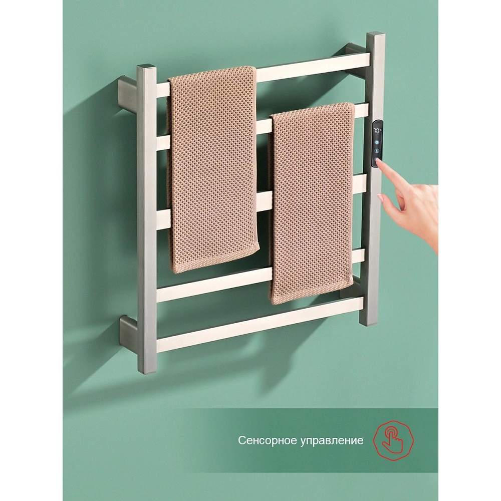 Полотенцесушитель электрический RAGLO R350.02.05 сенсорный с терморегулятором, сатин от магазина Vanna-Vanna.ru!