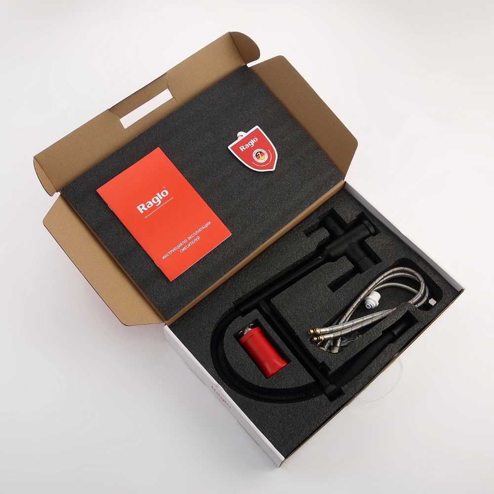 Смеситель для кухни с подключением фильтра Raglo R81.63.06, черный от магазина Vanna-Vanna.ru!