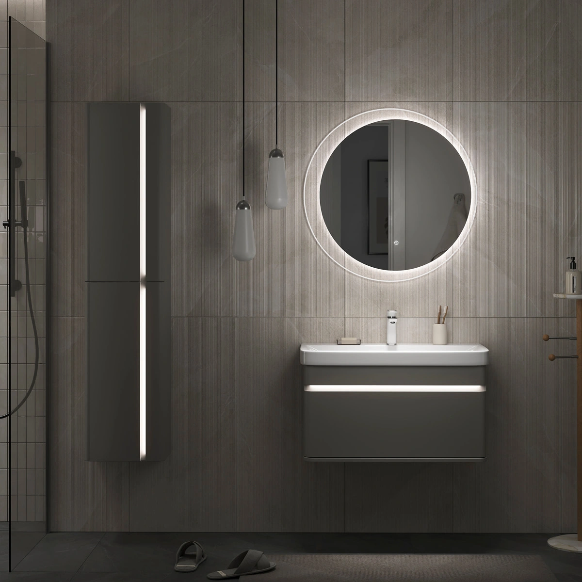 Пенал EQUIL Elegante 36 L/R подвесной амарок/белый от магазина Vanna-Vanna.ru!