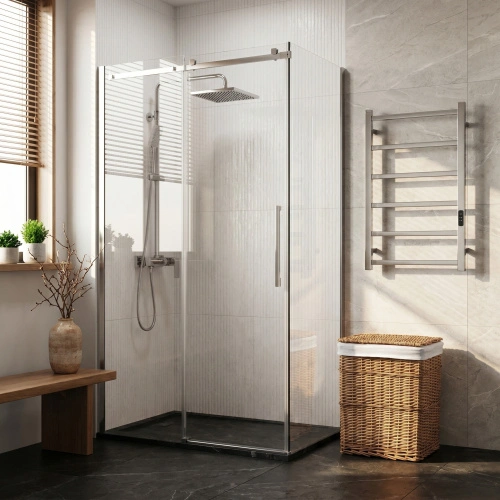 Душевой уголок WasserKraft Alme 15R07 120х90 прямоугольный, без поддона, прозрачное стекло, хром от магазина Vanna-Vanna.ru!