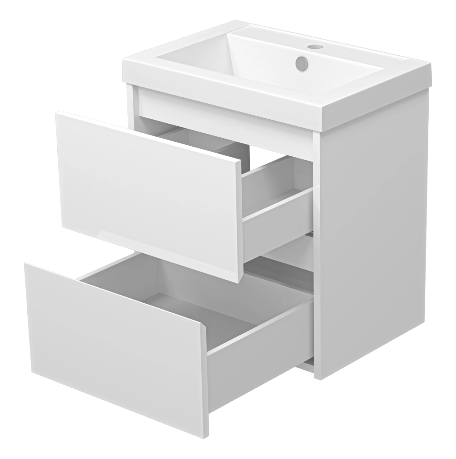 Тумба с раковиной Misty Алиса 50 подвесная, белый от магазина Vanna-Vanna.ru!