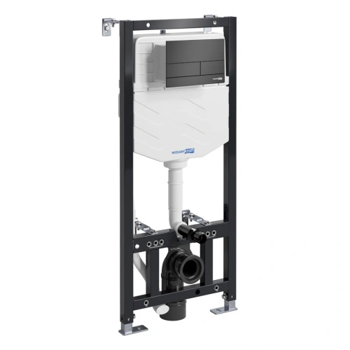 Инсталляция WasserKraft Aller 10TLT.010.ME.MB04 для подвесного унитаза, с кнопкой от магазина Vanna-Vanna.ru!