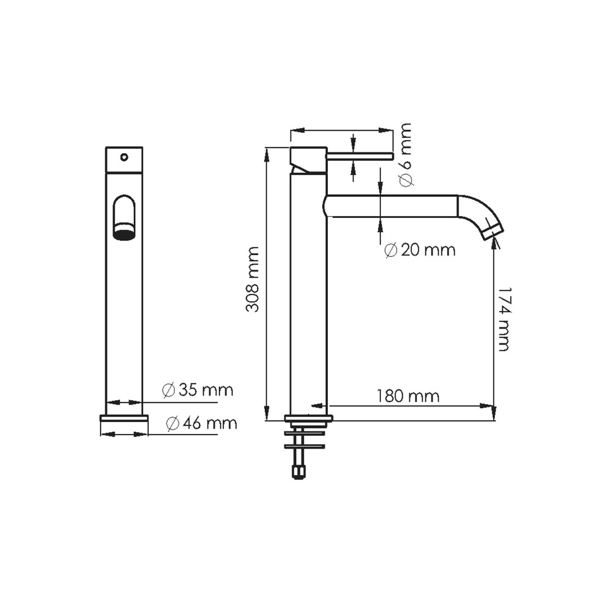 Смеситель для раковины WasserKraft Нирс 3003H хром от магазина Vanna-Vanna.ru!