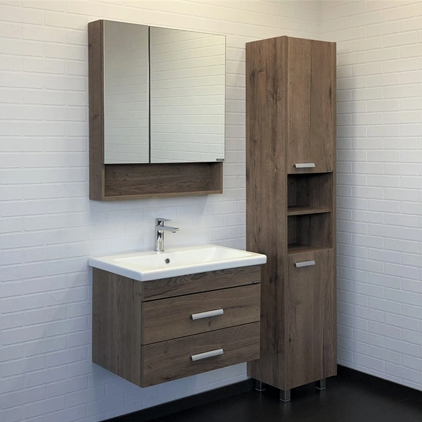 Тумба подвесная Comforty Никосия 70П дуб темный с раковиной Como 70 от магазина Vanna-Vanna.ru!