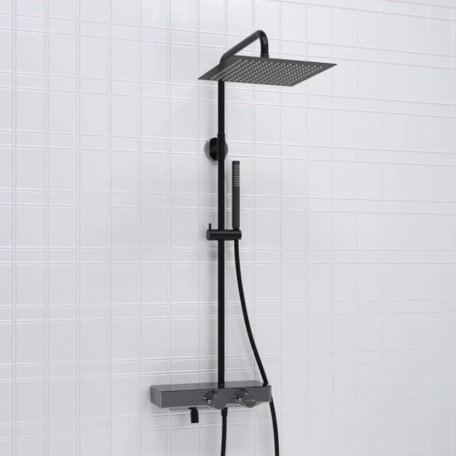 Душевая стойка WasserKraft A114.162.217.CB Thermo черный Soft-touch
