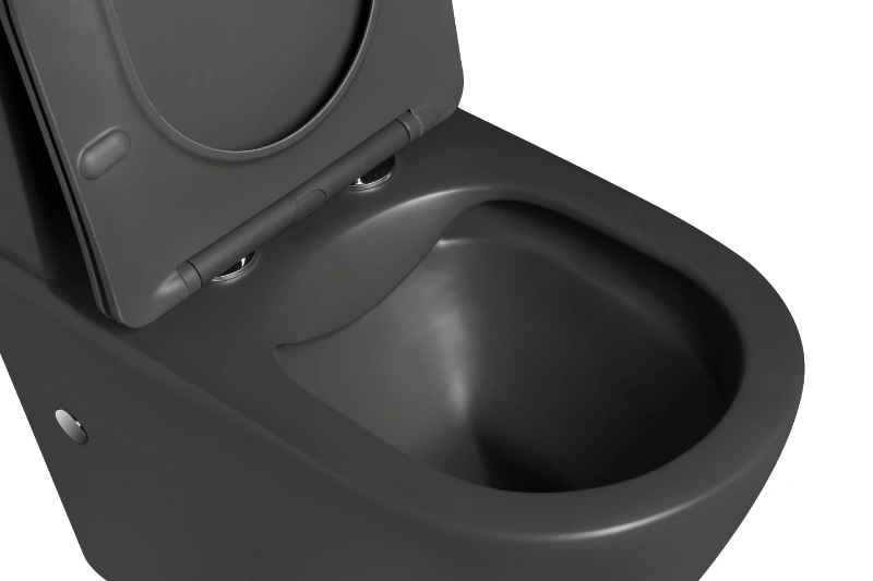 Унитаз SantiLine SL-5014MG напольный, безободковый, черный матовый от магазина Vanna-Vanna.ru!