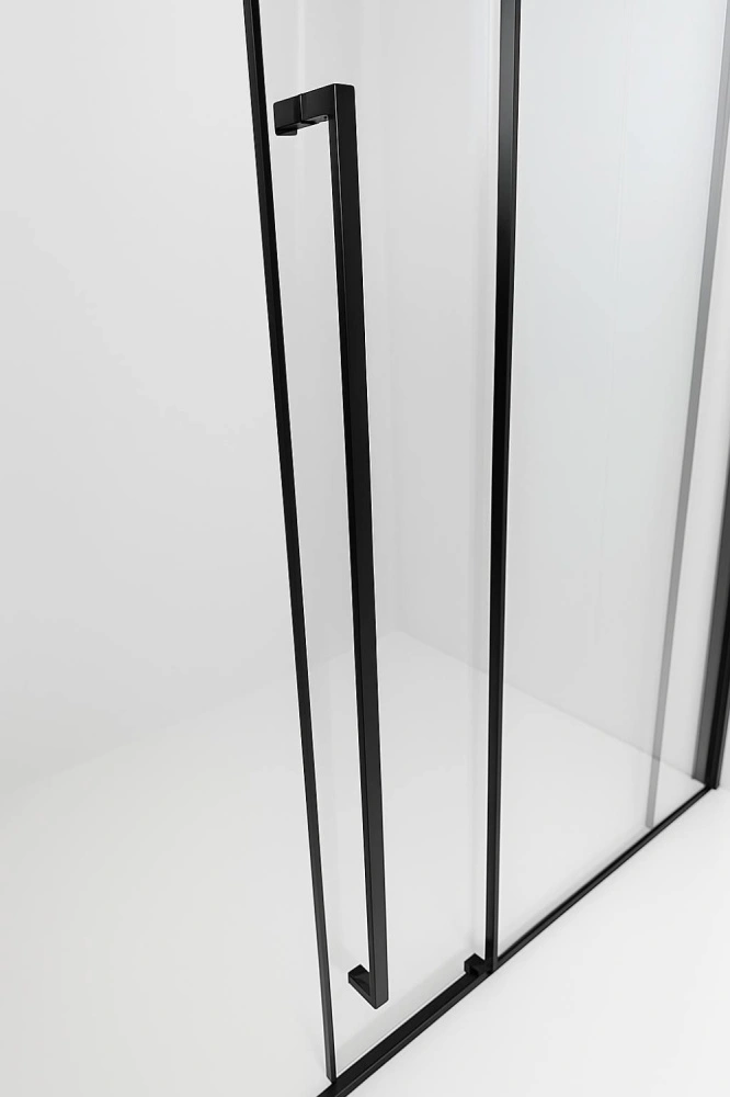 Душевая дверь Timo TDSS-150/03C-8L, 1500*2000, профиль черный, стекло прозрачное 8 мм от магазина Vanna-Vanna.ru!