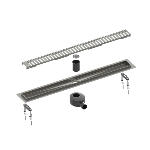 Душевой лоток TIMO Drain System 700 с вставкой "lines", Черное золото от магазина Vanna-Vanna.ru!