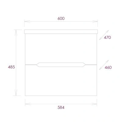 Тумба Onika Айленд 60 подвесная с раковиной Фостер 60, белый от магазина Vanna-Vanna.ru!