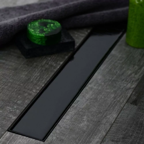 Душевой лоток MCH Veconi Klasik/Floor Black 350 с решеткой под плитку, черный от магазина Vanna-Vanna.ru!