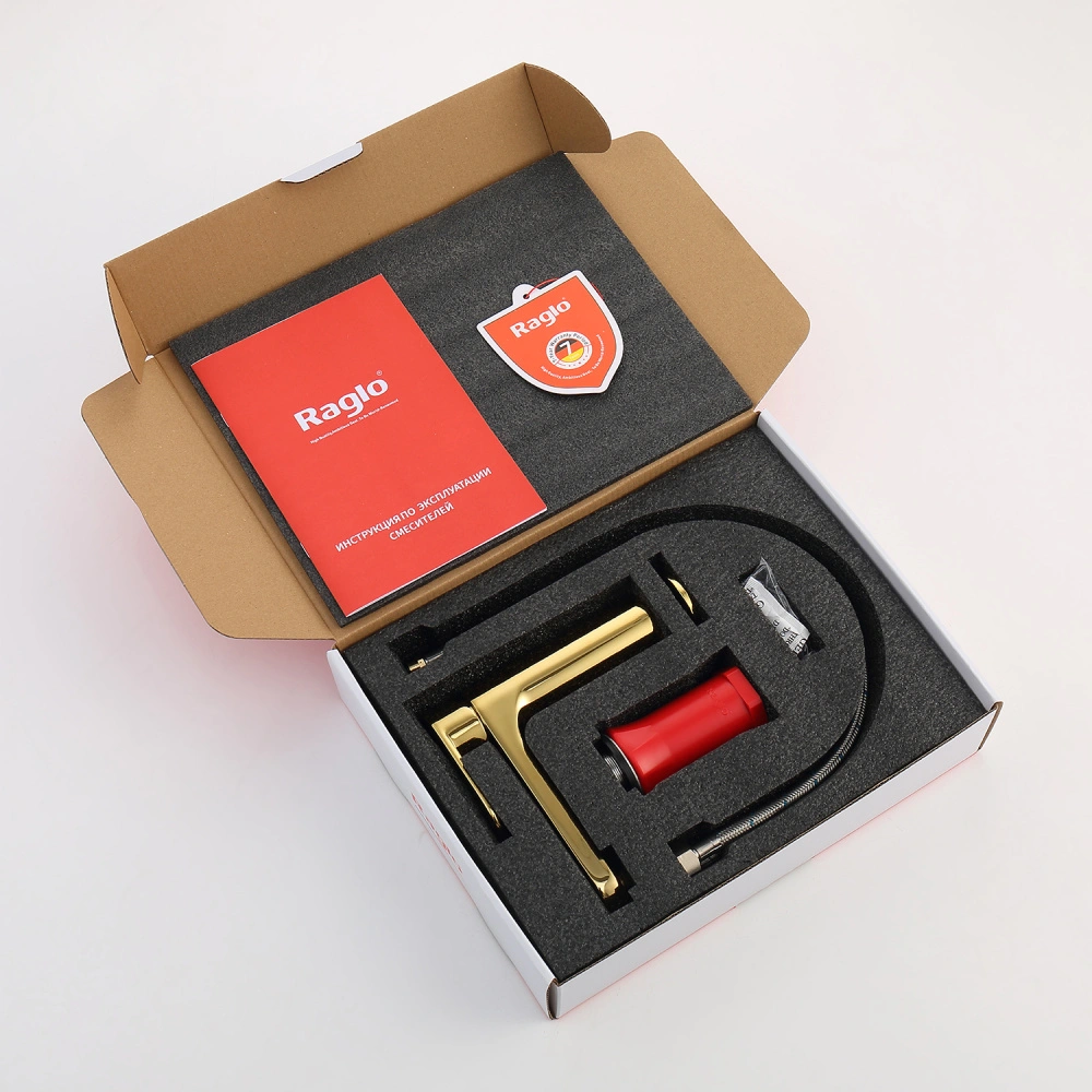 Смеситель для раковины Raglo R50.10.23, золото от магазина Vanna-Vanna.ru!
