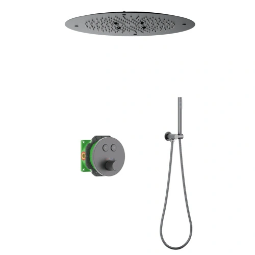 Душевая система встроенная с термостатом Timo Saona SX-2370/18SM черное золото от магазина Vanna-Vanna.ru!