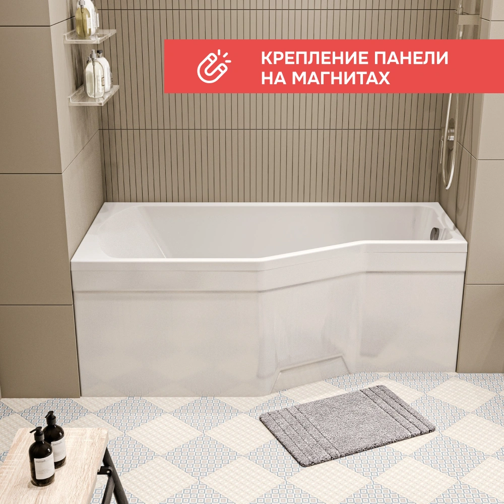 Ванна 1Marka Convey 170*75 L Комплект Премиум от магазина Vanna-Vanna.ru!