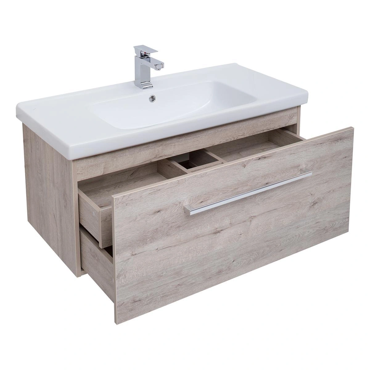 Тумба с раковиной подвесная Dreja Big Inn 80 см, дуб кантри