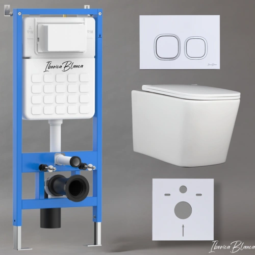 Комплект 3в1 IBERICA BLANCA инсталляция SILENCIO, унитаз TOLEDO ALTO белый, кнопка смыва ESTI-Q белый глянцевый (IB001.TLA.234.831) от магазина Vanna-Vanna.ru!