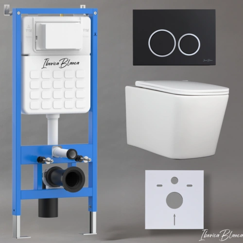 Комплект 3в1 IBERICA BLANCA инсталляция SILENCIO, унитаз TOLEDO ALTO белый, кнопка смыва ESTI-O черный матовый (IB001.TLA.231.822) от магазина Vanna-Vanna.ru!