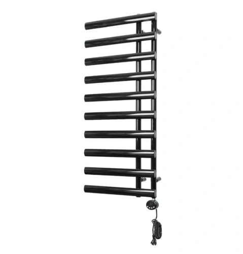 Полотенцесушитель электрический Domoterm Гамма П10 500х1140 ER правый, черный матовый от магазина Vanna-Vanna.ru!