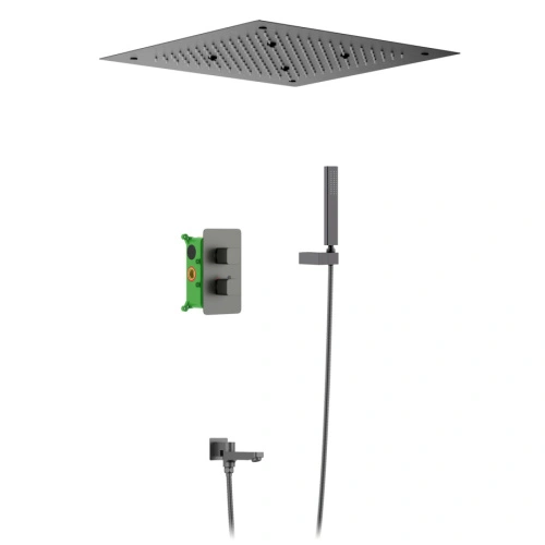 Душевая система встроенная с термостатом Timo Petruma SX-5019/18SM черное золото от магазина Vanna-Vanna.ru!