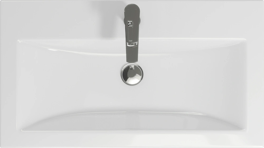 Тумба напольная SanStar Модена 80 с раковиной Como 80, белая