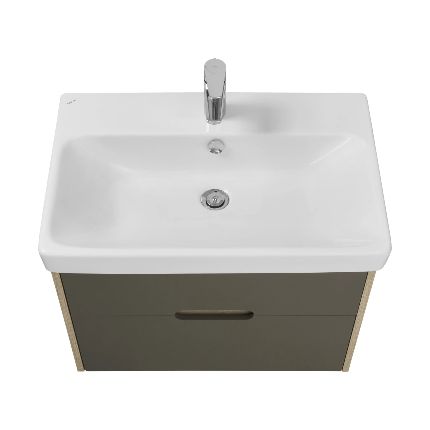 Тумба Aquaton Оливия 70 с раковиной Адриана 70 подвесная, 2 ящика, грей, дуб ойстер от магазина Vanna-Vanna.ru!