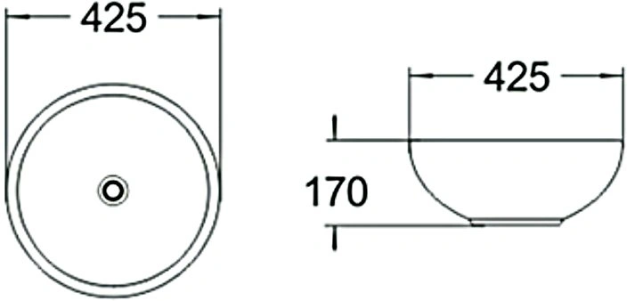 Раковина SantiLine SL-1065 накладная, белая от магазина Vanna-Vanna.ru!