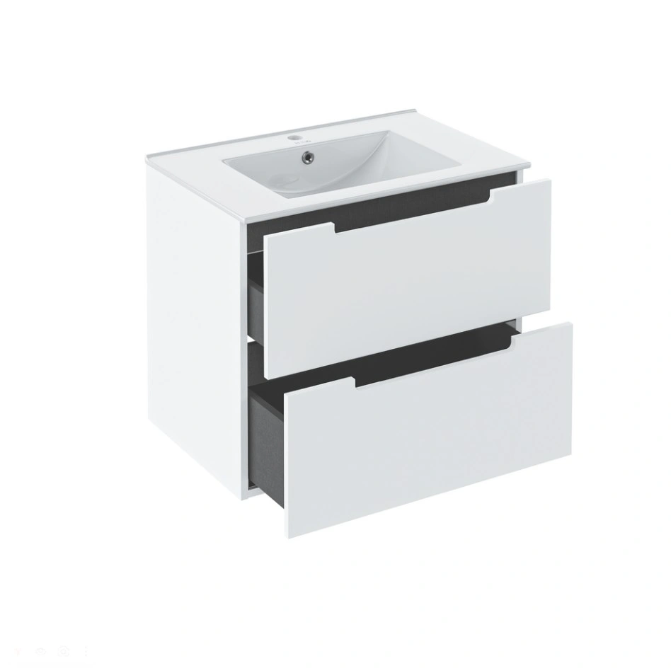 Тумба напольная Runo Лина 60 с раковиной Teffy 60, белый от магазина Vanna-Vanna.ru!