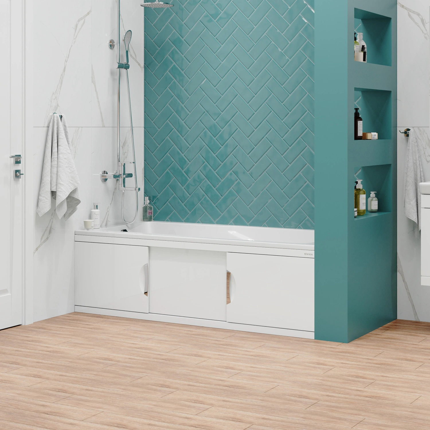 Экран под ванну Onika Лагуна Эконом 180 раздвижной белый от магазина Vanna-Vanna.ru!