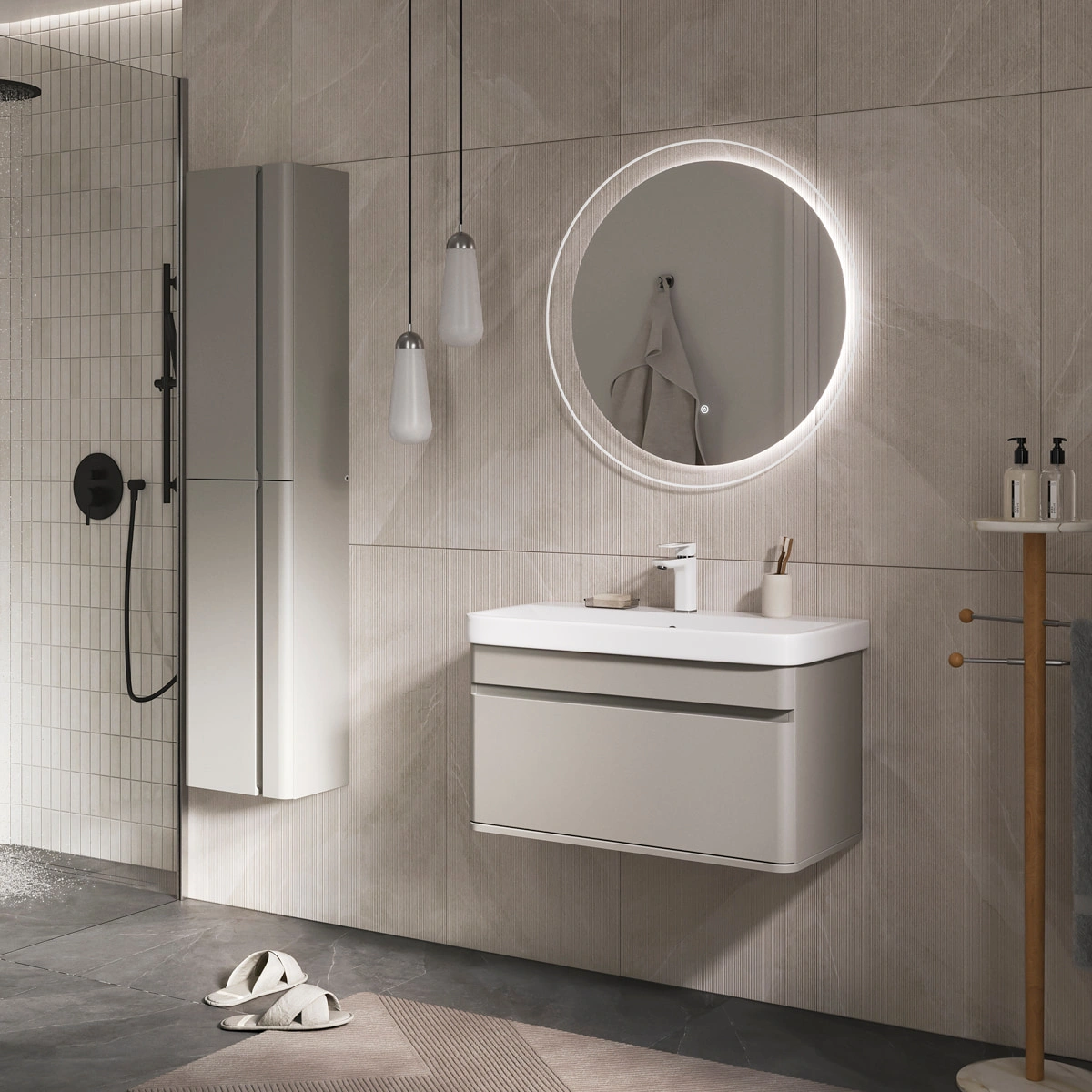 Пенал EQUIL Elegante 36 L/R подвесной амарок/белый от магазина Vanna-Vanna.ru!