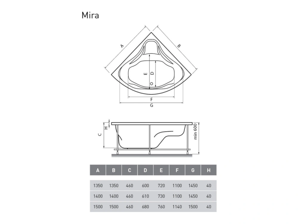 Ванна акриловая Relisan Mira 135х135 от магазина Vanna-Vanna.ru!