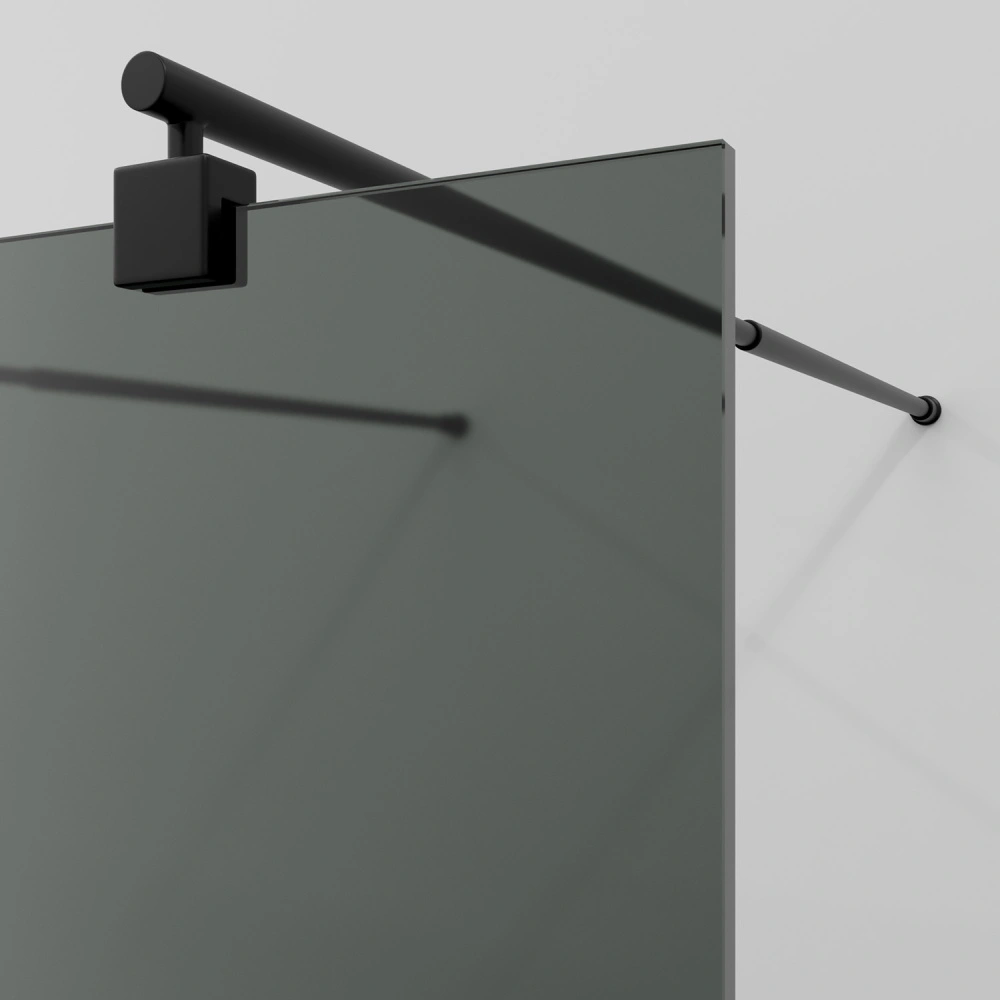 Душевая перегородка WasserKRAFT Vechte 60W39MB-TG черный матовый от магазина Vanna-Vanna.ru!