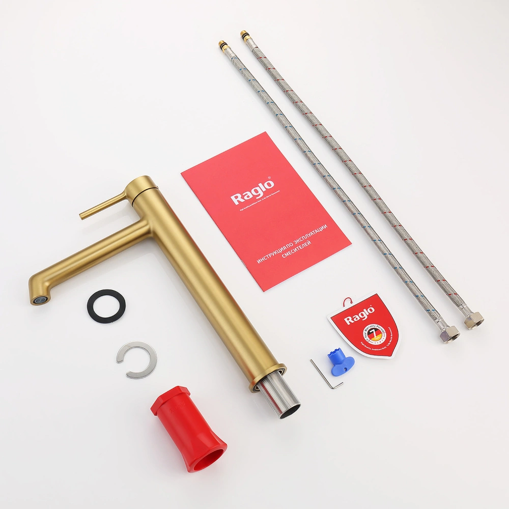 Смеситель для раковины Raglo R20.15.03, золотой сатин от магазина Vanna-Vanna.ru!