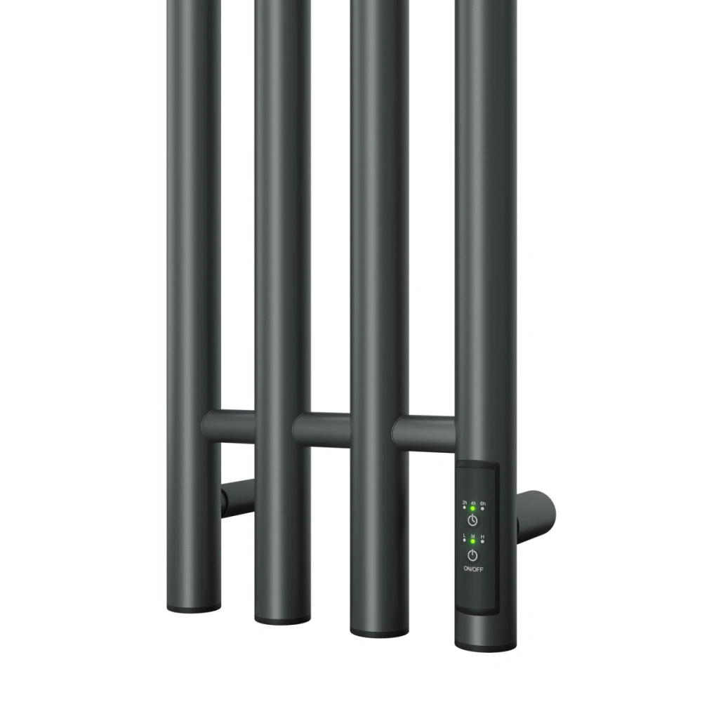 Полотенцесушитель электрический APEXTERMO Luna LN10113GF 1100x180 с крючками, графит металлик от магазина Vanna-Vanna.ru!