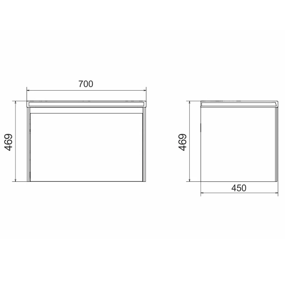 Тумба с раковиной подвесная Velvex Klaufs tp.KLA.COM.70.1Y, 70 см от магазина Vanna-Vanna.ru!