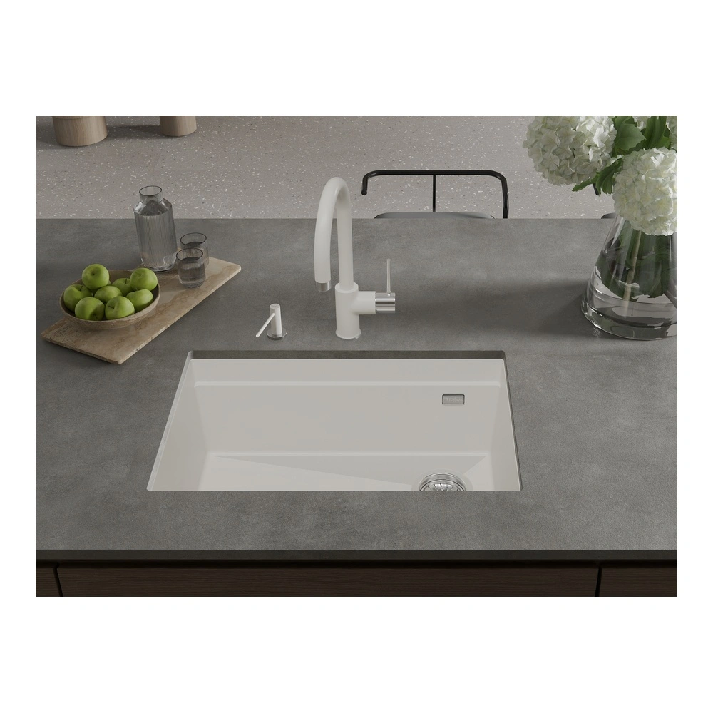 Кухонная мойка Rivelato LINO LN-654-R, иней от магазина Vanna-Vanna.ru!