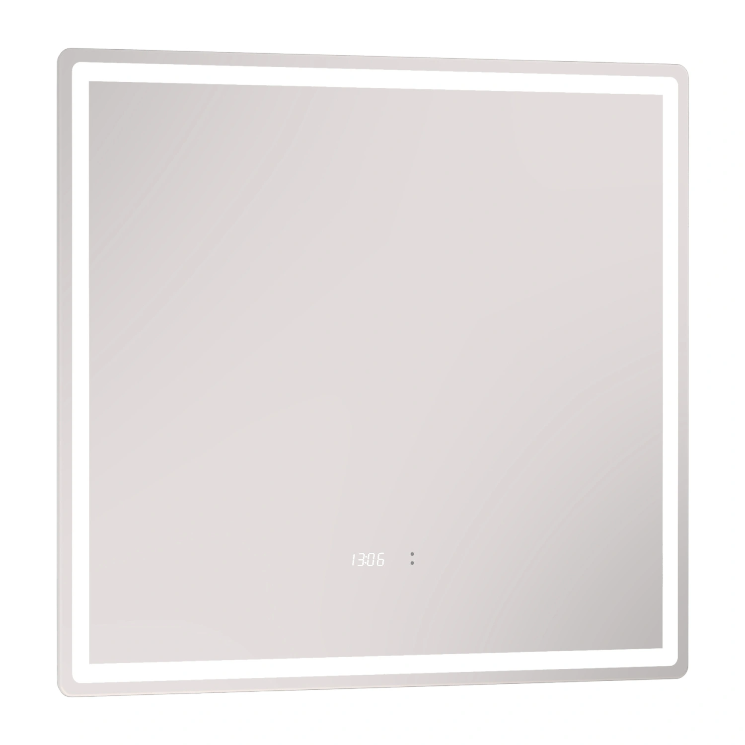 Зеркало Vigo Geometry Luxe 800 свет, сенсор, часы, антизапотевание от магазина Vanna-Vanna.ru!