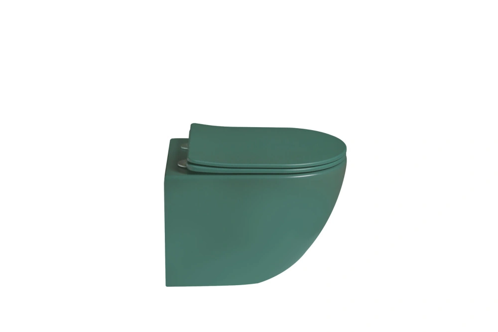 Унитаз SantiLine SL-5107 подвесной, с микролифтом, зеленый матовый от магазина Vanna-Vanna.ru!