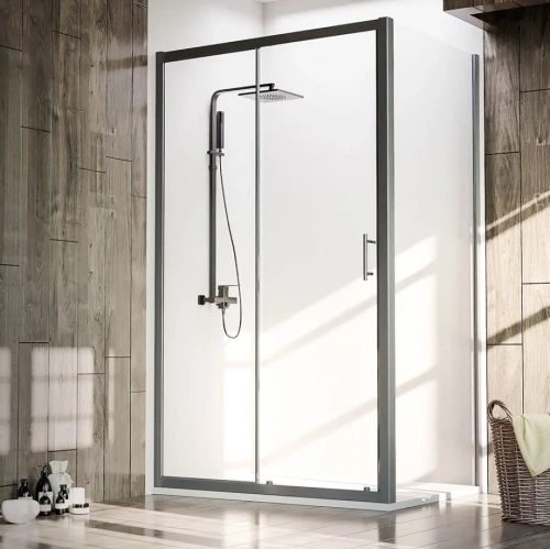 Душевой угол Veconi Rovigo RV-072B, 1200х1000х1900 черный, стекло прозрачное от магазина Vanna-Vanna.ru!