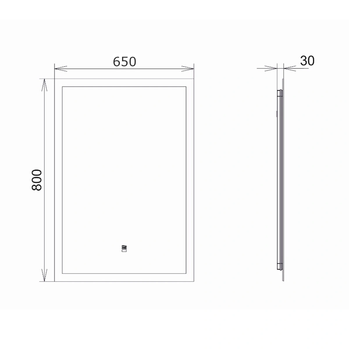 Зеркало Comforty Эдельвейс 65 с подсветкой, бесконтактный сенсор от магазина Vanna-Vanna.ru!