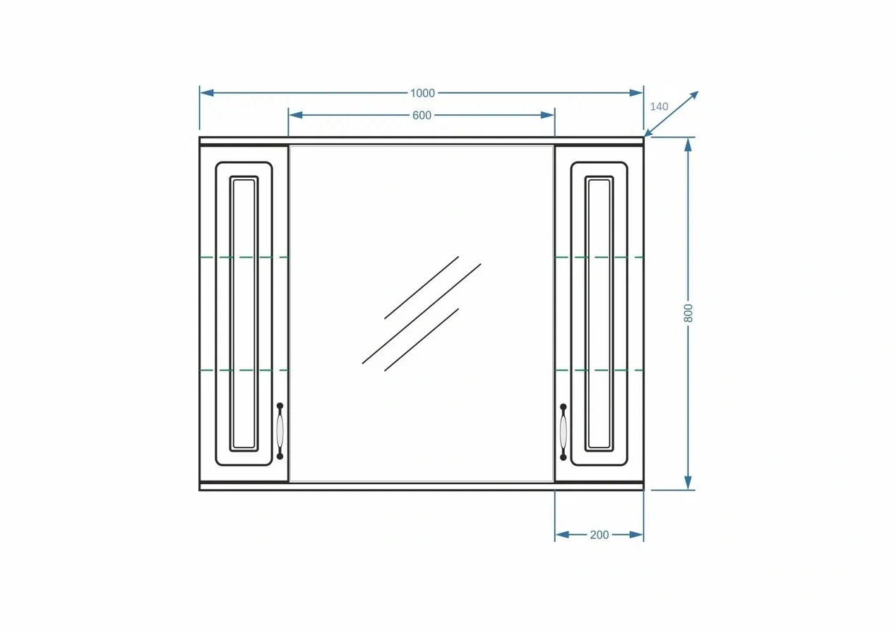 Зеркало со шкафчиком Stella Polar Кармела 100/С R свет, Люкс белое серебро от магазина Vanna-Vanna.ru!