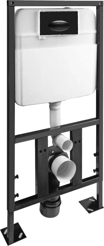 Унитаз подвесной SantiLine SL-5025MB+SL-03 с инсталляцией и кнопкой, черный от магазина Vanna-Vanna.ru!