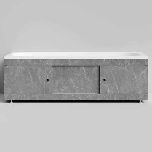 Экран под ванну Vod-ok Купе 180 раздвижной Мрамор Серый софт тач от магазина Vanna-Vanna.ru!